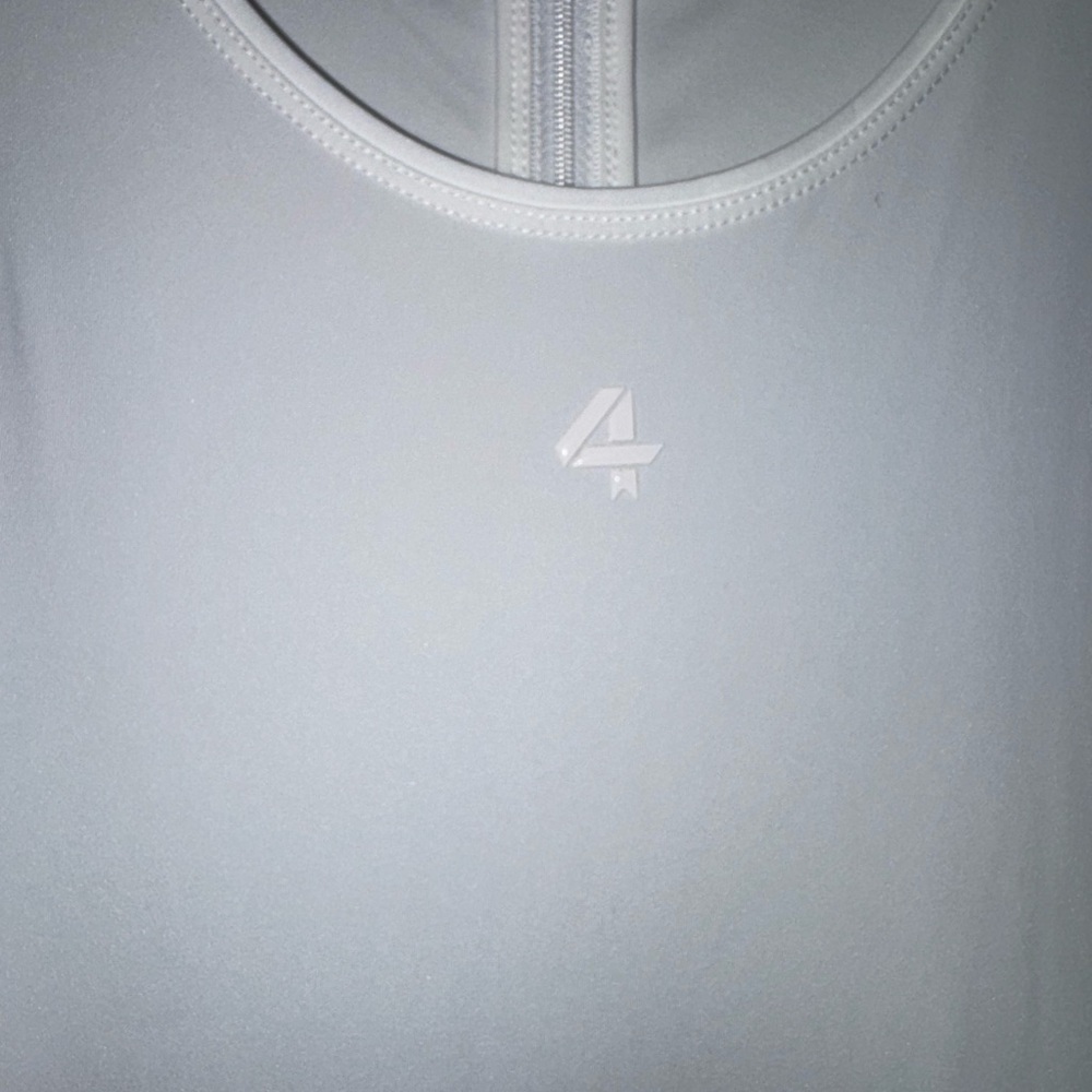 Fourlaps Athletic Dress with Built-In Bike Shorts White & Blue Activewear - Picture 7 of 7